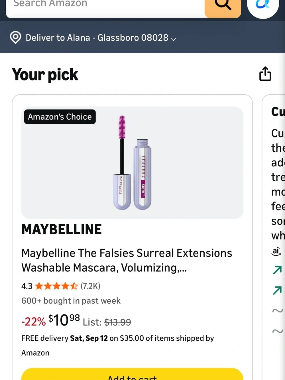 Maybelline The Falsies Surreal Mascara - Black with Purple Accents
